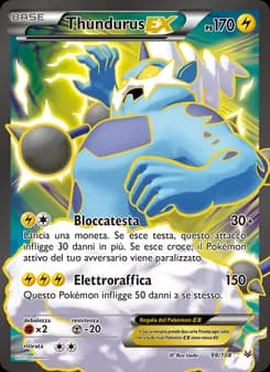 Thundurus EX card in Italian