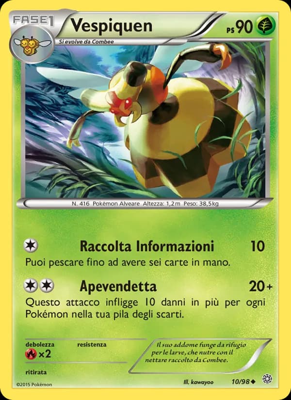 Vespiquen card in Italian