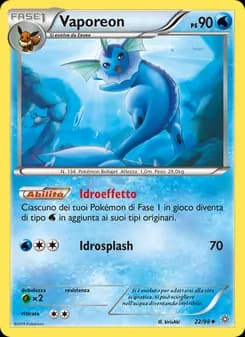 Vaporeon card in Italian