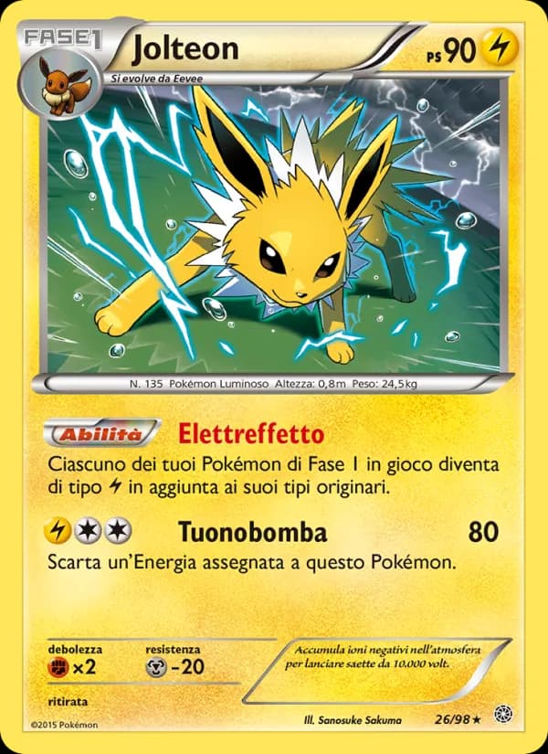 Jolteon card in Italian