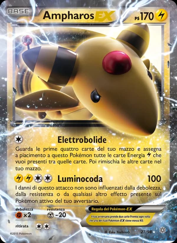 Ampharos EX card in Italian