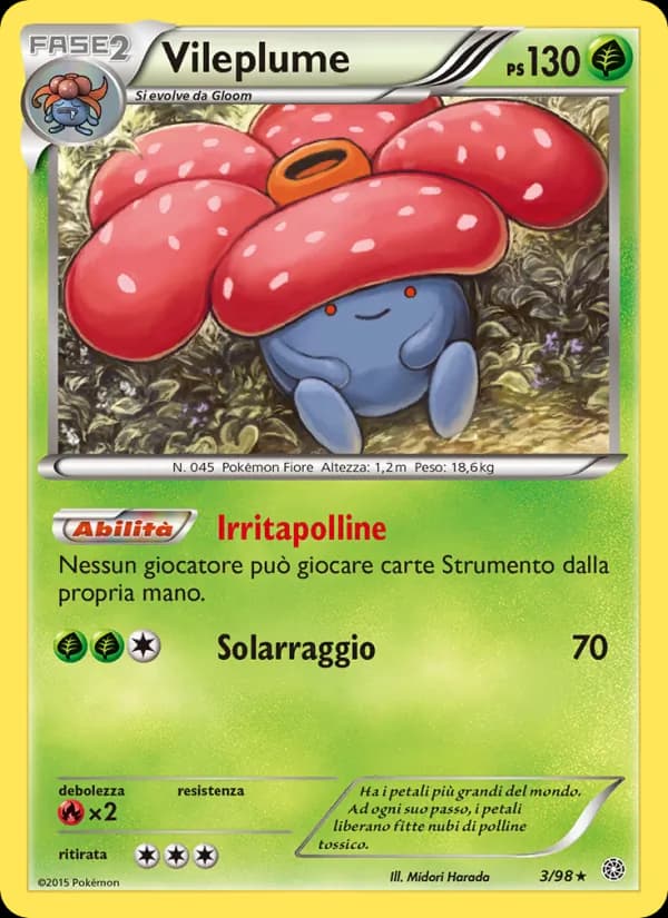 Vileplume card in Italian