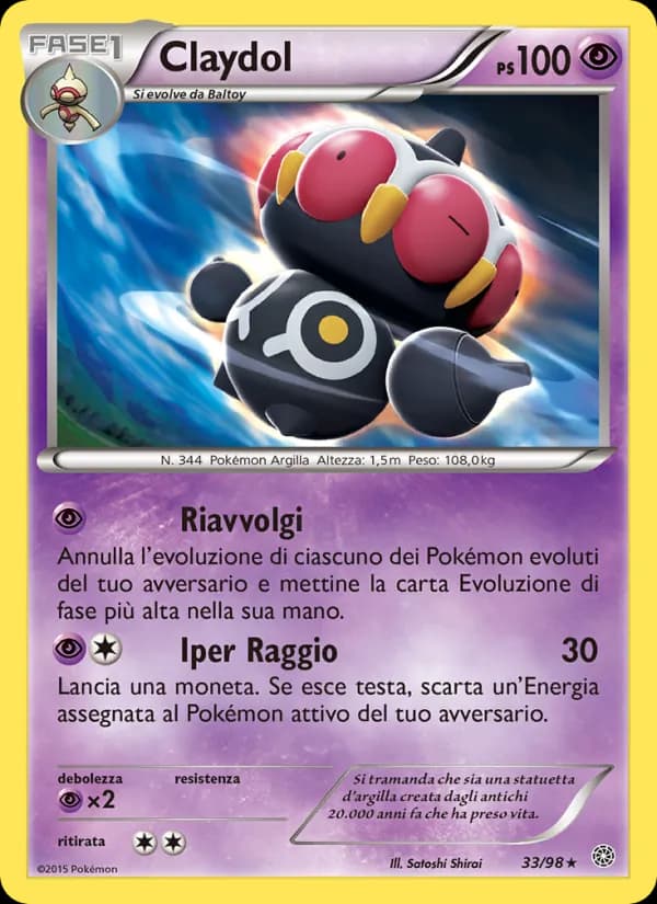 Claydol card in Italian