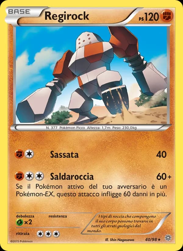 Regirock card in Italian