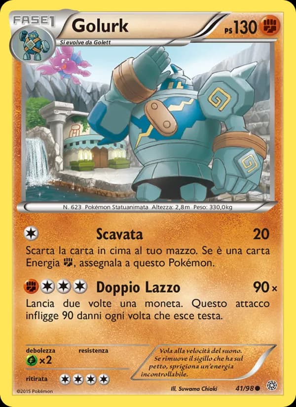 Golurk card in Italian