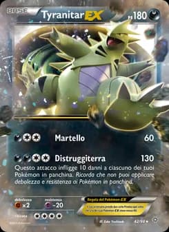 Tyranitar EX card in Italian