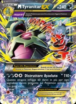 M Tyranitar EX card in Italian
