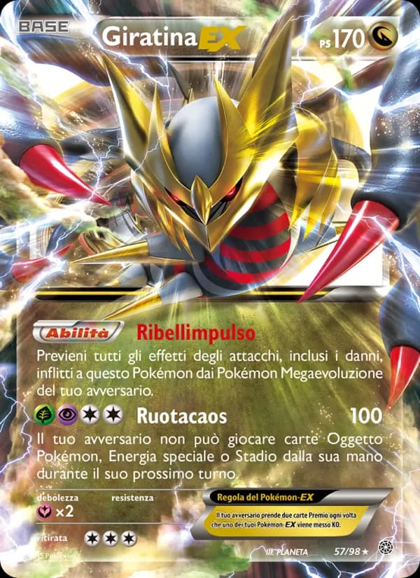 Giratina EX card in Italian