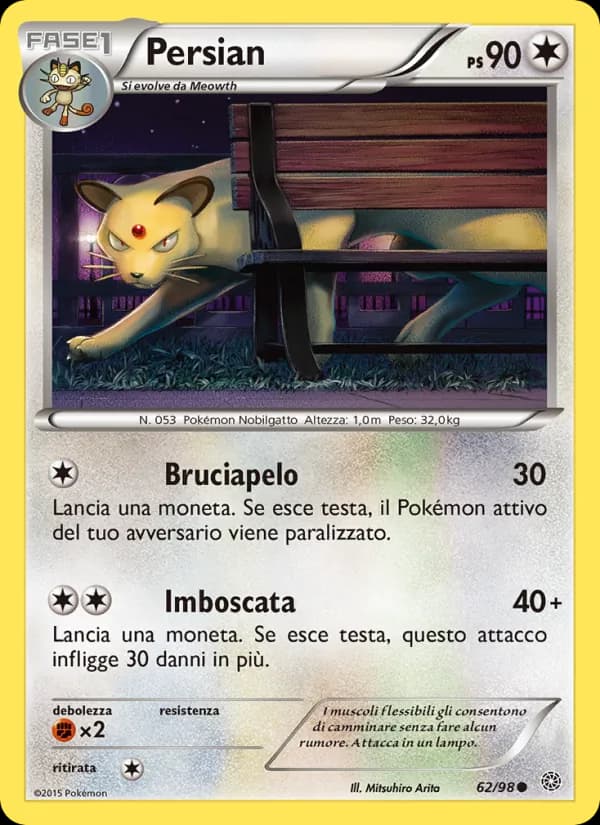Persian card in Italian
