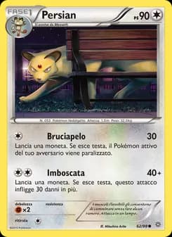 Persian card in Italian