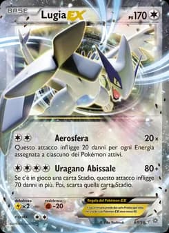 Lugia EX card in Italian