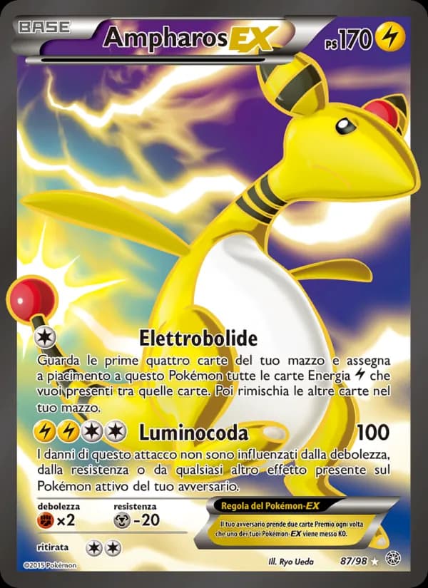 Ampharos EX card in Italian