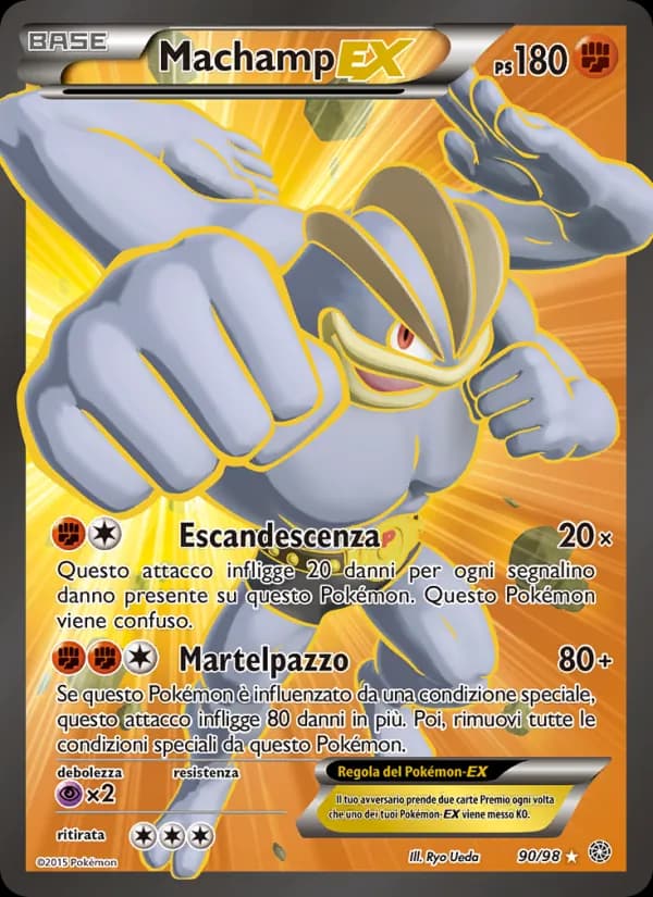 Machamp EX card in Italian