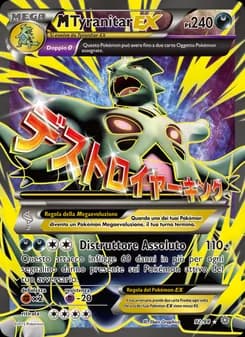 M Tyranitar EX card in Italian