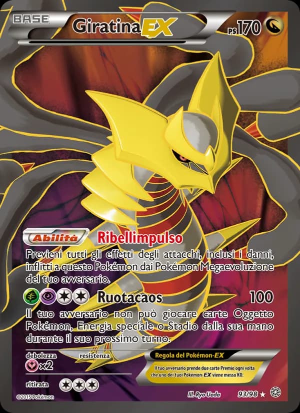 Giratina EX card in Italian