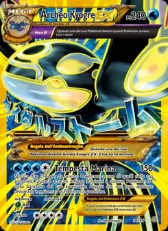 Archeo Kyogre EX card in Italian