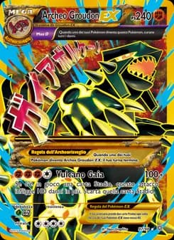 Archeo Groudon EX card in Italian