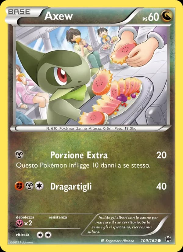 Axew card in Italian