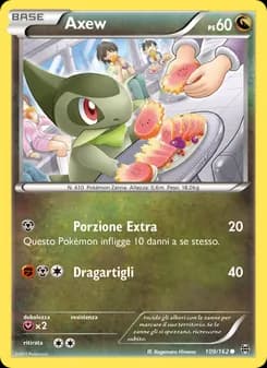 Axew card in Italian