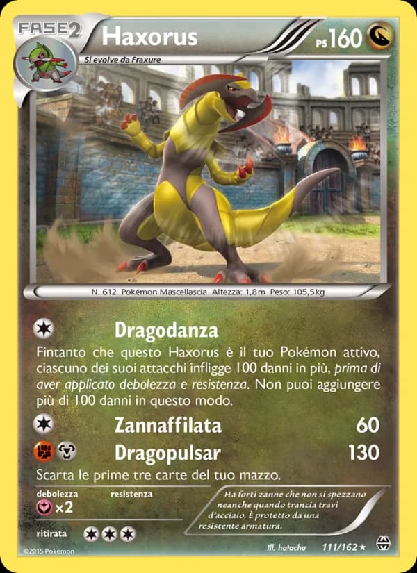 Haxorus card in Italian