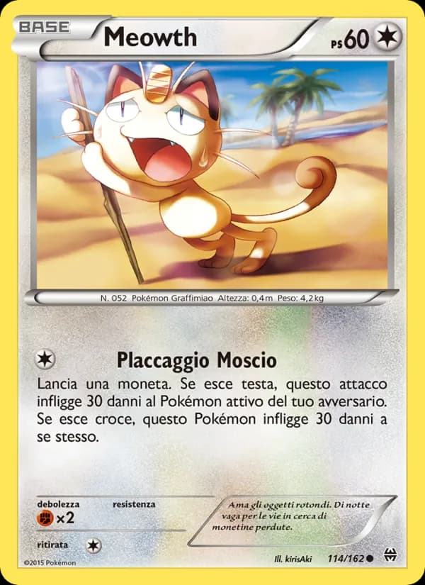 Meowth card in Italian