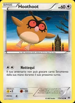 Hoothoot card in Italian