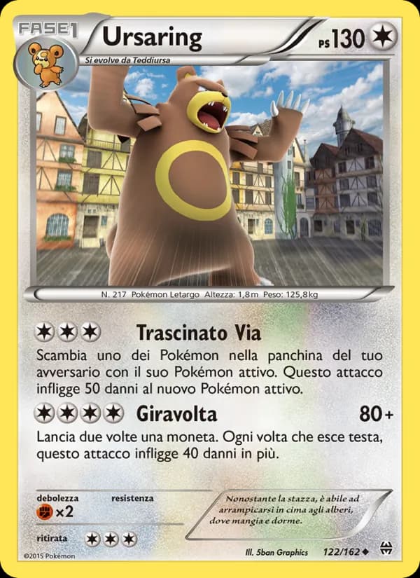 Ursaring card in Italian