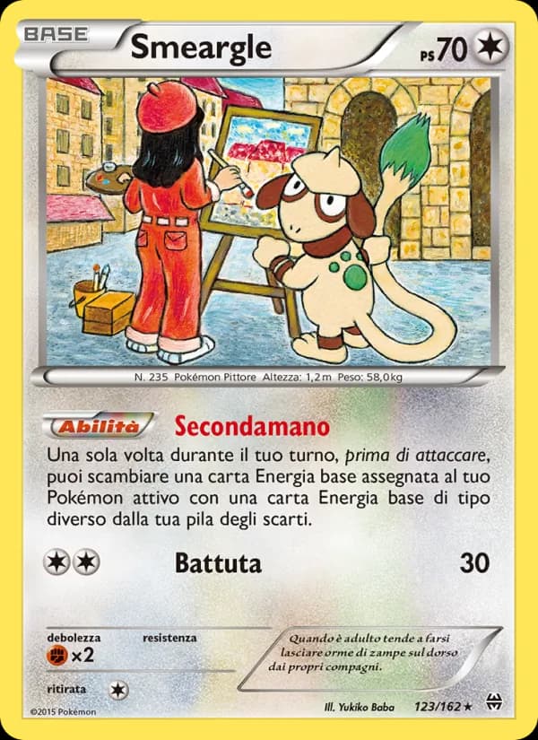 Smeargle card in Italian