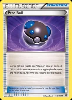 Peso Ball card in Italian