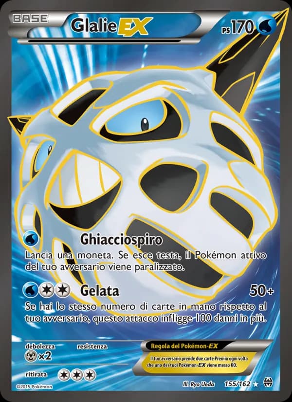Glalie EX card in Italian