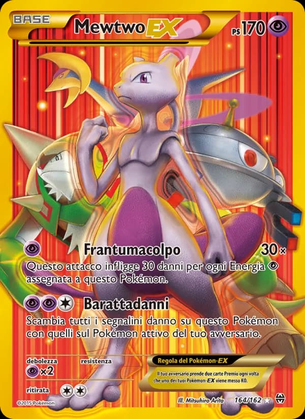 Mewtwo EX card in Italian