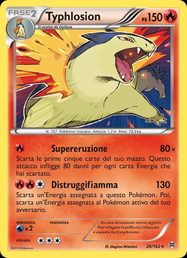 Typhlosion card in Italian