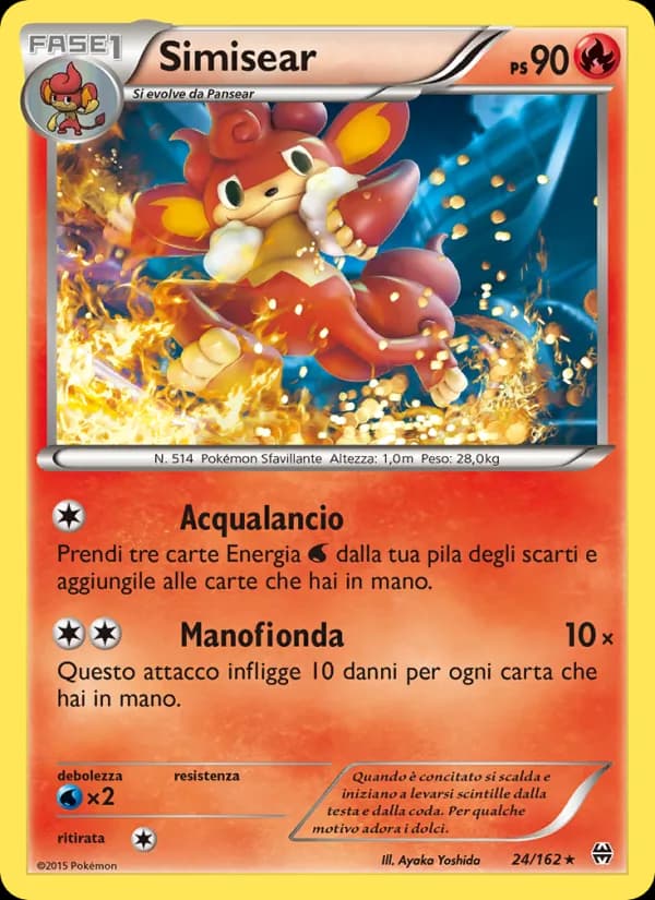 Simisear card in Italian