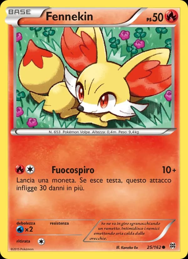 Fennekin card in Italian