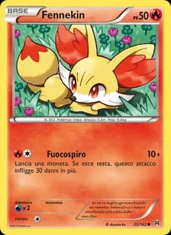 Fennekin card in Italian