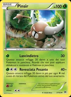 Pinsir card in Italian