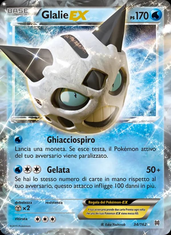 Glalie EX card in Italian