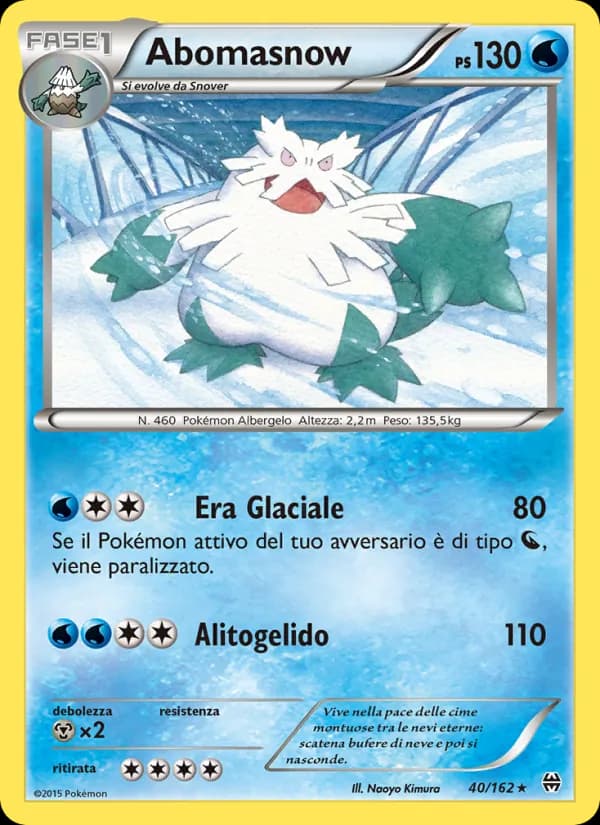 Abomasnow card in Italian