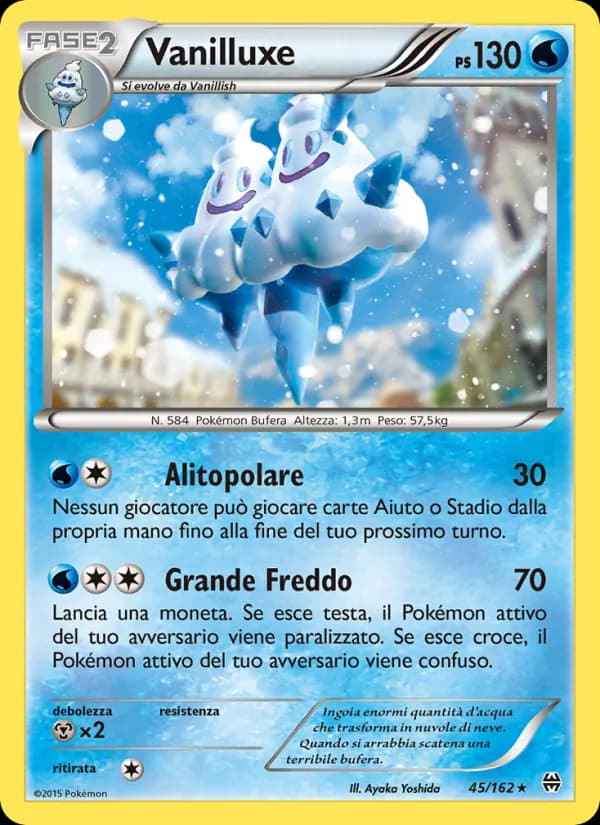 Vanilluxe card in Italian