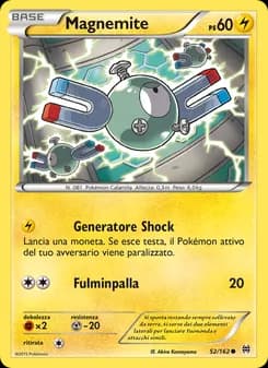 Magnemite card in Italian