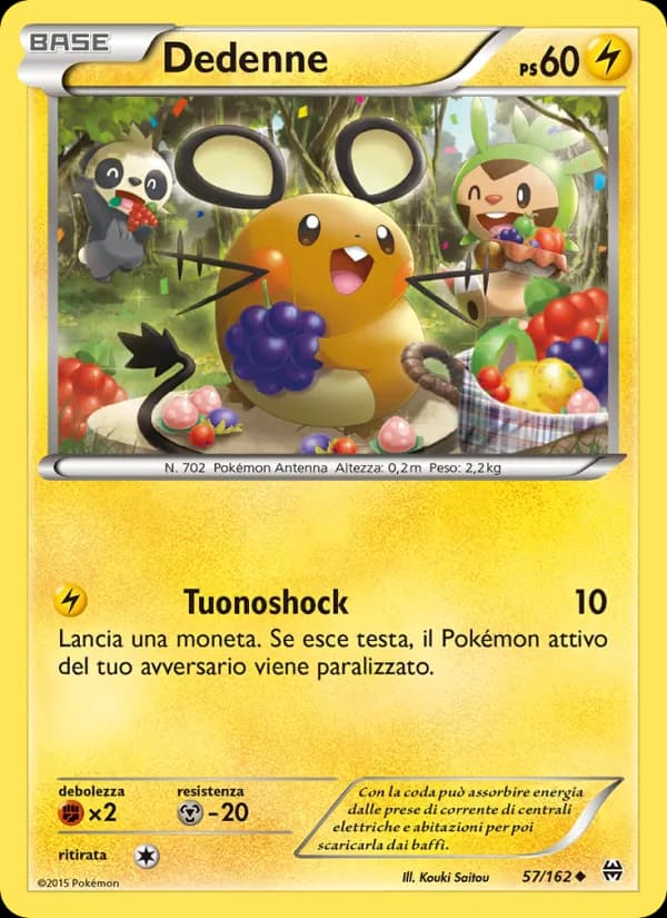 Dedenne card in Italian
