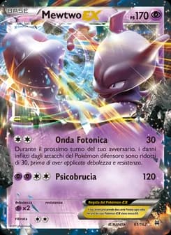 Mewtwo EX card in Italian