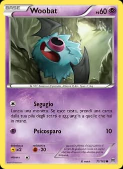 Woobat card in Italian