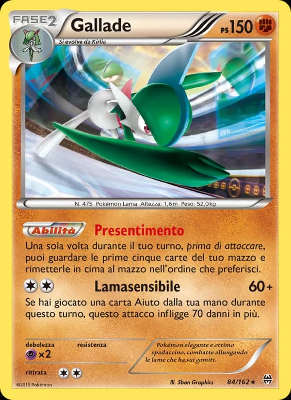 Gallade card in Italian