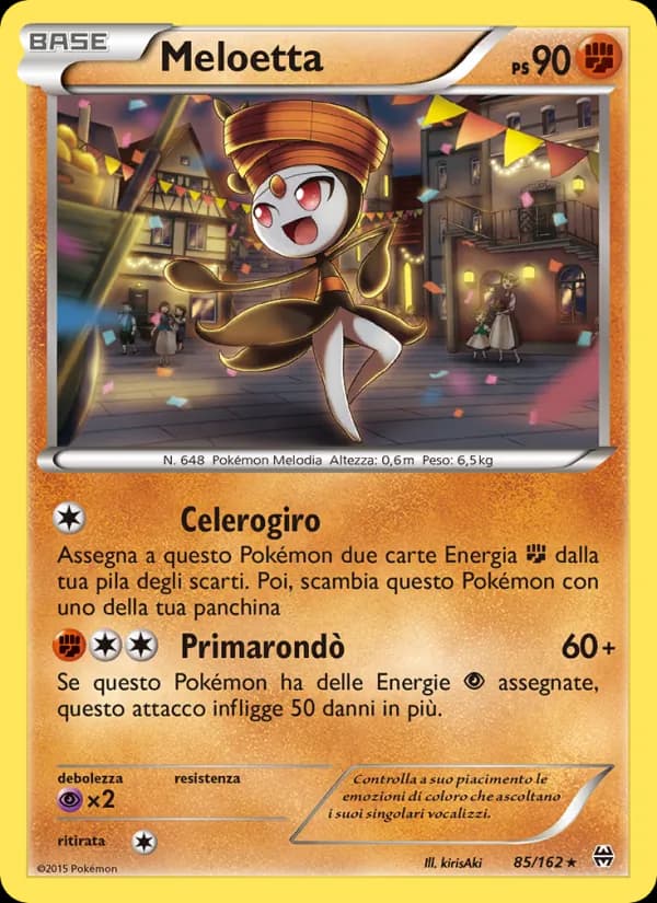 Meloetta card in Italian