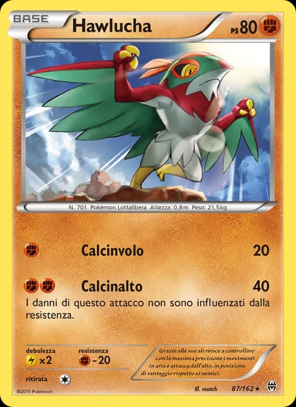Hawlucha card in Italian