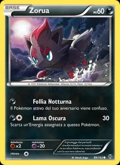 Zorua card in Italian
