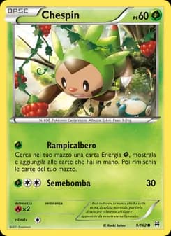 Chespin card in Italian