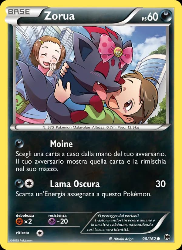 Zorua card in Italian