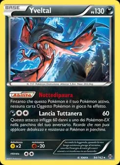 Yveltal card in Italian